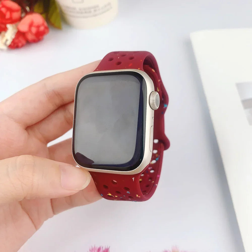 Silicone Strap for Apple Watch Band Ultra 2 49mm 42mm 45mm 44mm 41mm Transparent Jelly Bracelet IWatch Series 9 8 7 6 5 SE 4 3