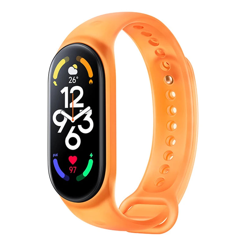 Smart Bracelet For Xiaomi Mi Band 7 Fluorescent Camouflage Wristband Silicone Replaceable Strap For Xiaomi Mi Smart Band 7 6 5