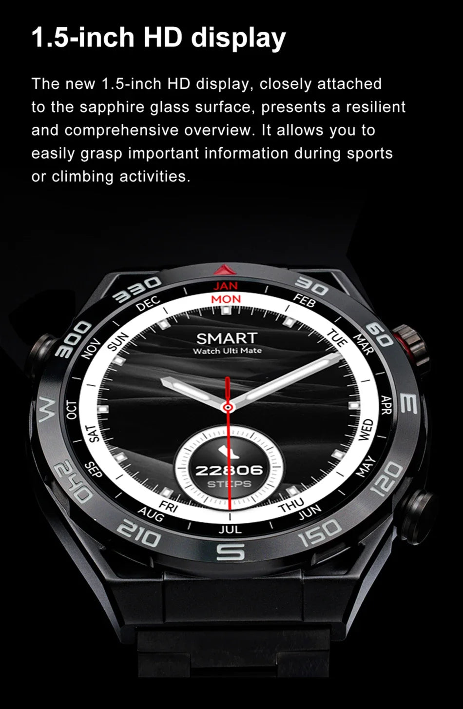 Zordai Smart Watch 2024 NFC ECG Bluetooth Call GPS Tracker Motion Bracelet Fitness For Huawei Watches Ultimate SmartWatch Men