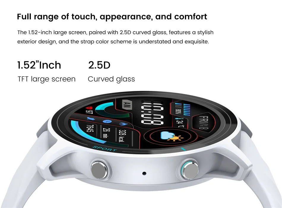 2024 New Bluetooth Call Smart Watch Men 1.52 inch 390 mAh Battery Heart Rate GPS Sports IP68 Waterproof Fashion Women Smartwatch