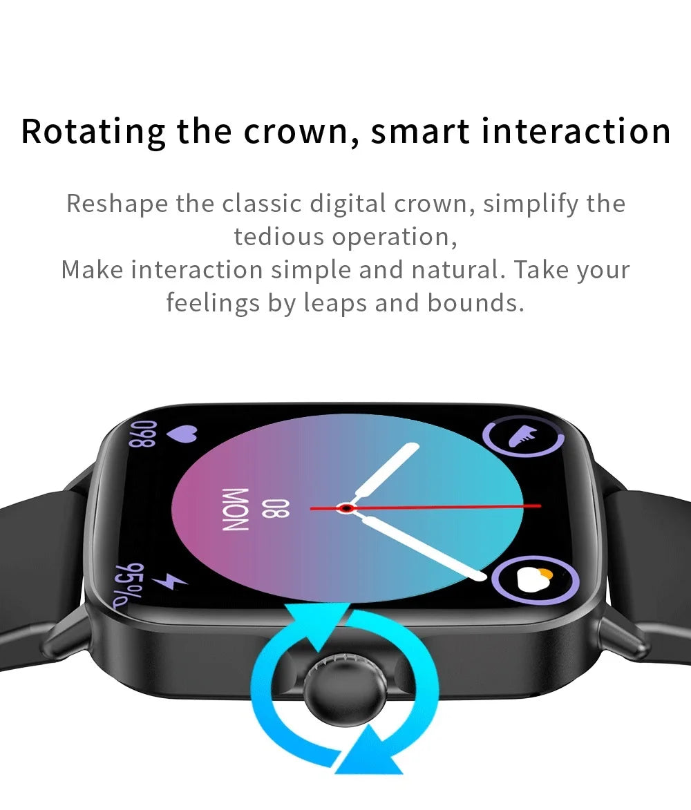 2024 Smart Watch Bluetooth Answer Call Play Music Fitness Clock Sports Waterproof Watches for Women Men for IPhone Xiaomi Huawei