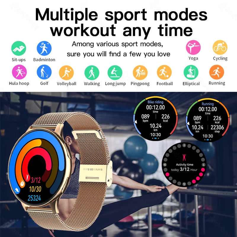 2024 New Smart Watch Round Smartwatch T2pro Bluetooth Calls Watches Men Women Fitness Bracelet Custom Watch Face +Gift Box