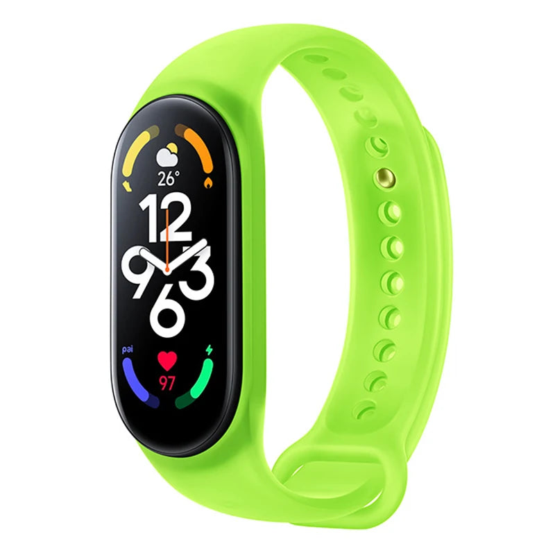 Smart Bracelet For Xiaomi Mi Band 7 Fluorescent Camouflage Wristband Silicone Replaceable Strap For Xiaomi Mi Smart Band 7 6 5