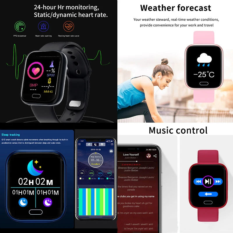 D20 Children Kids Smart Watch Boys Girls Sports Men Women Smartwatch Blood Pressure Smart Clock Child Fitness For Android IOS