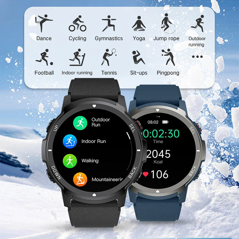 2024 Sports Smartwatch Fitness Tracker Multifunction Bluetooth Call 4 Buttons Waterproof Men Smart Watch Women