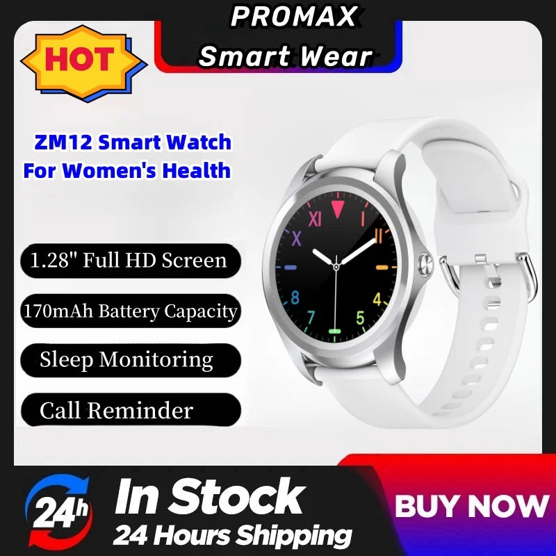 1.28‘‘ Full HD Touch Screen Smart Watch 2024 Bluetooth Call Watches For Women Health Monitor Sport Fitness Women Smartwatch