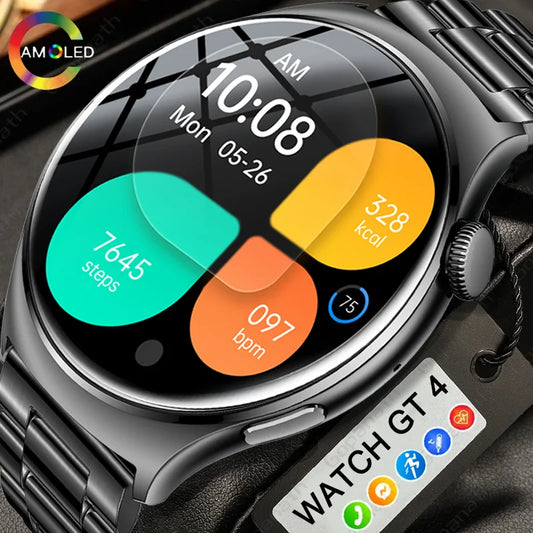 2024 Real AMOLED Smart Watch Men Women 1.43 inch 1ATM Waterproof Sports Watch Screen Always Show Time Voice Calling Smartwatch