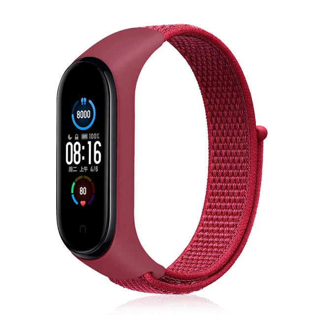 Suitable for Mi Band 3 4 5 Nylon Sports Band Wrist Strap Mi Band 3 4 5 Wrist Strap Suitable for Wrist Strap Wrist Strap