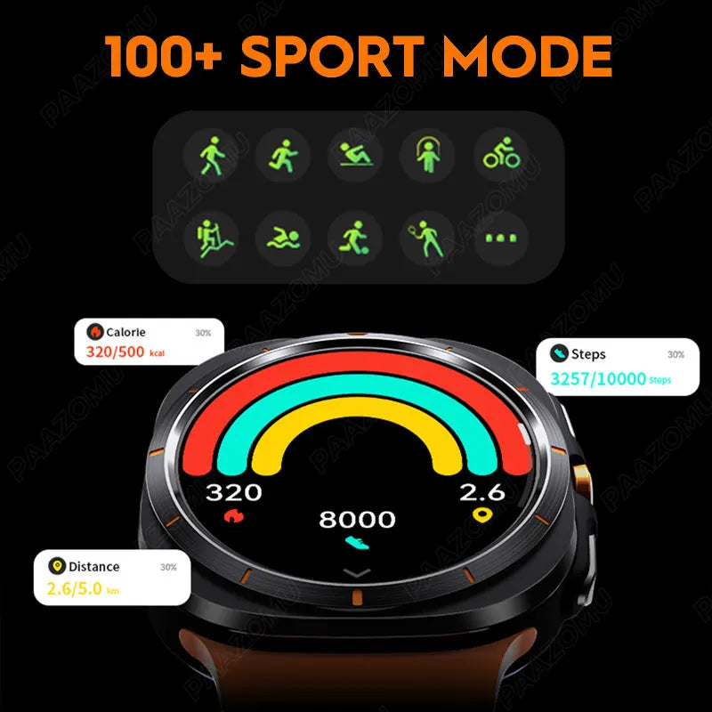 2024 New For Samsung Galaxy Watch 7 Classic Smart Watch Men women 1.43 inch HD AMOLED Voice Call NFC GPS Tracker Sport Watches