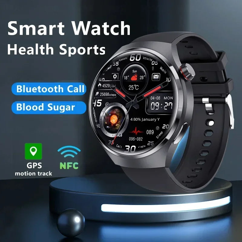 2024 Smart Watch Men Sport NFC Smart Watch Men 360*360 AMOLED Screen Heart rate Bluetooth Call IP68 Waterproof Man Smartwatch