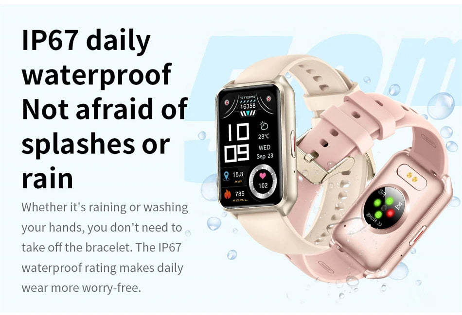 2024 New 1.57 Inch Smartwatch Women Waterproof Sports Bracelet Health Monitoring Bluetooth Call Smart Watch Men Women For Xiaomi