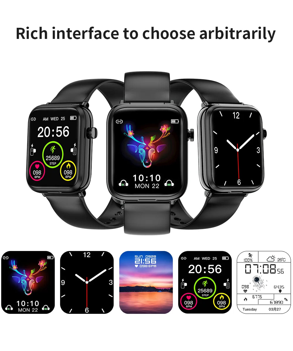 2024 New Smart Watch With Headset Two-in-one Full-touch Large Screen IP67 Waterproof Smartwatch Men Women Smart Bracelet Clock