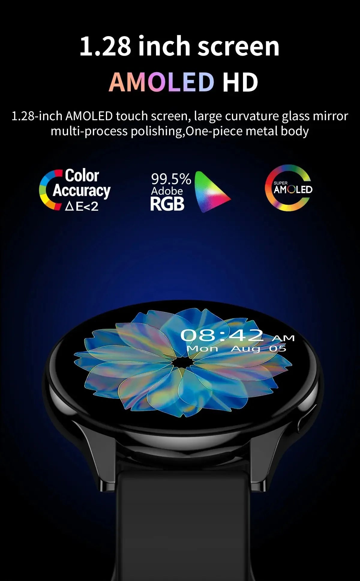 Round relogios Smartwatch 2024 Amoled Smarthwhatch Custom Dial Bluetooth Call Smart Watch Men Women relojes inteligentes Sports