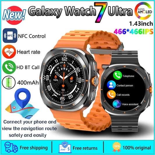 2024 New GPS Track SmartWatch Men Women AMOLED Screen Always Display Clock BT Call NFC Control Sport Compass Smart Watch