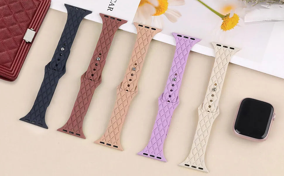 Slim Silicone strap For Apple Watch Band 41mm 40mm 45mm 44mm 49mm 38mm 42mm bracelet iwatch ultra 2 series se 7 6 5 4 3 8 9