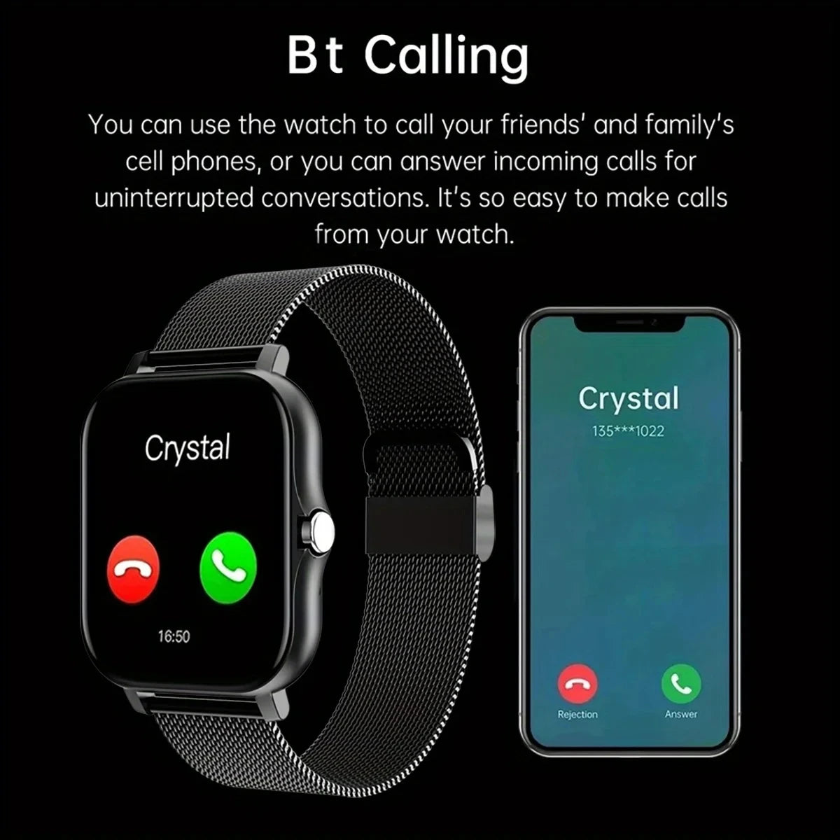 New 2024 Smart Watch Women Men Smartwatch Dial Call Square Smart Clock For Android IOS Fitness Tracker Trosmart Brand Y13