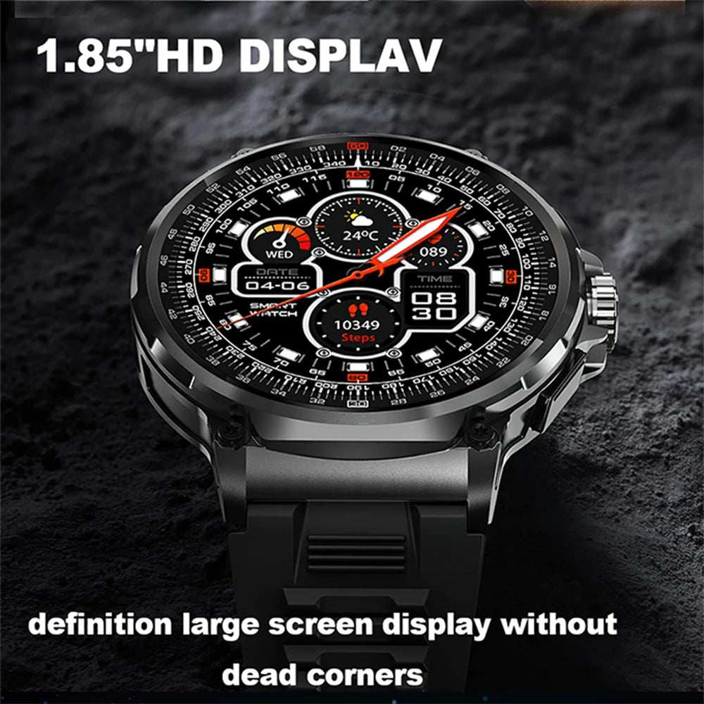 2024 New 1.85 Inch HD Bluetooth Call Smart Watch Men Sports Fitness Tracker Heart Monitor 710mAh Smartwatch For XIAOMI Android