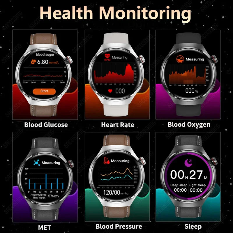 2024 New  Fashion Sport  Smart Watch Men NFC GPS Tracker AMOLED 360*360 HD Screen Heart Rate Bluetooth Call Smartwatch Men