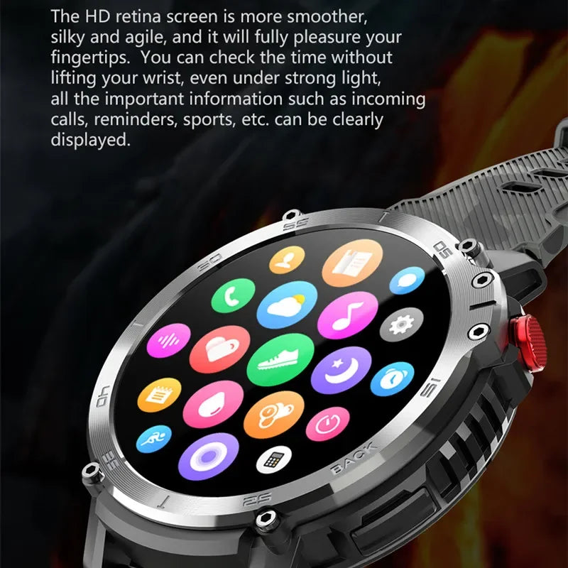 2024 C22 Ultra Smartwatch Smart Watch Men Outdoor Tactical 4G ROM IP68 Waterproof Sports Bluetooth Call Military Soldier Armored