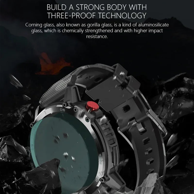 2024 C22 Ultra Smartwatch Smart Watch Men Outdoor Tactical 4G ROM IP68 Waterproof Sports Bluetooth Call Military Soldier Armored