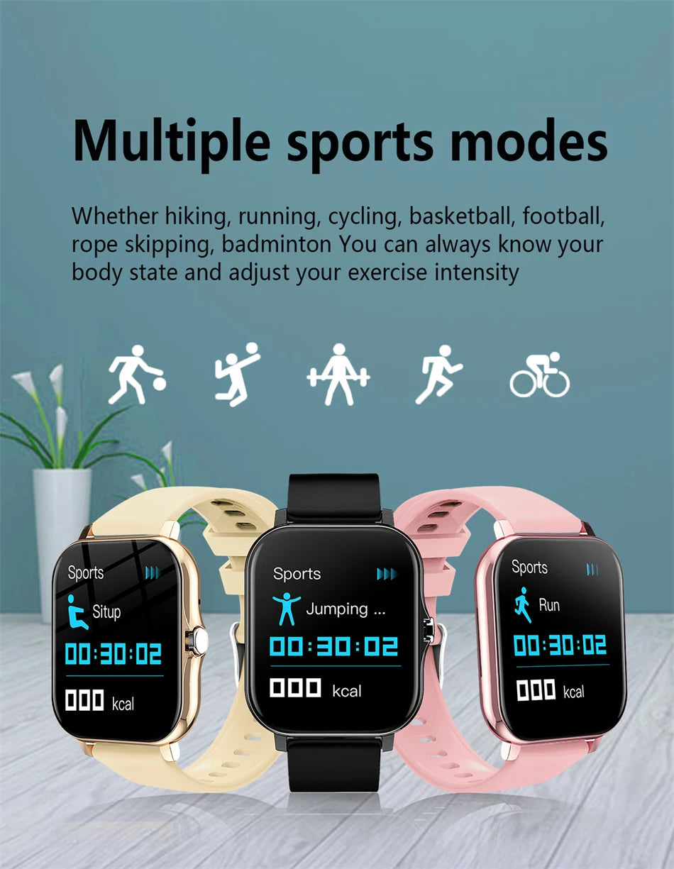 LIGE Fashion Smart Watch 2024 Women 1.44” HD Screen Custom Dial Lady Health Monitor Watch Bluetooth Call Sports Smartwatches+Box