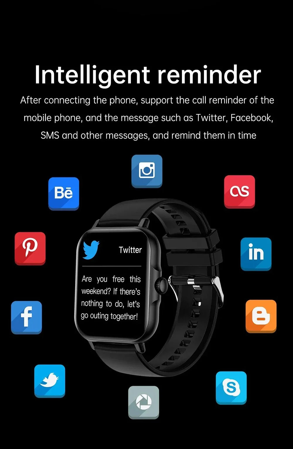 Smart Watch 2024 Android Men Women Bluetooth smarthwhatch 1.83inch Display Rotate Button Sports reloj inteligente Smartwatch