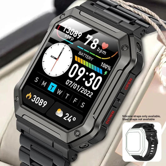 2024 NEW Military Smart Watch for Men (Answer/Make Call), 1.91 Inches HD Display Outdoor Tactical Sports Rugged Smartwatch