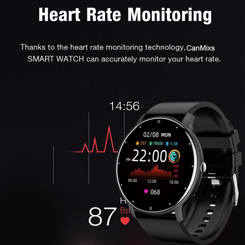 CanMixs 2024 New Smart Watch Women Men Lady Sport Fitness Smartwatch Sleep Heart Rate Monitor Waterproof Watches For IOS Android