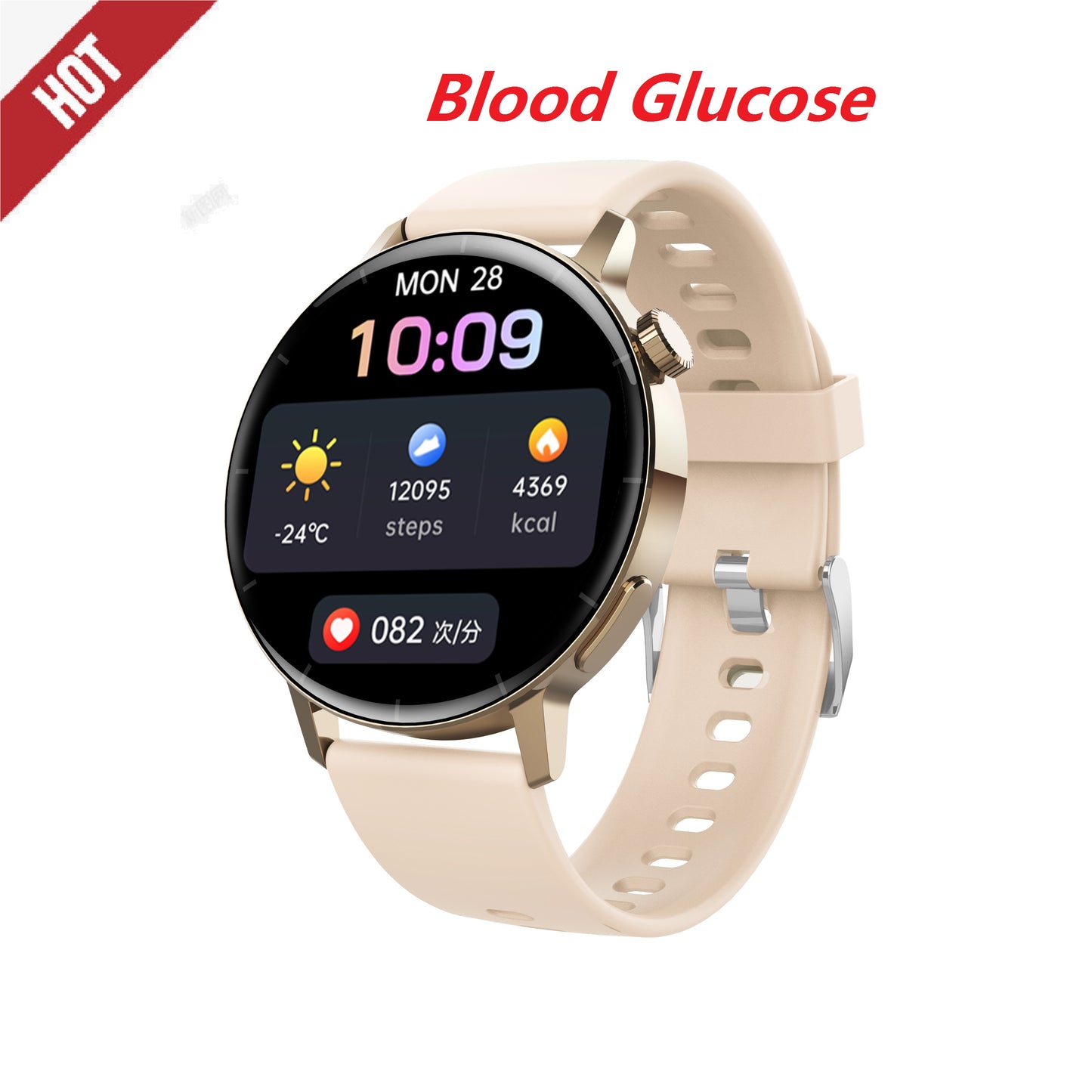 Bluetooth call Smartwatch 2024 Blood Glucose Heart Rate Monitor Exercise Tracker Multi-functional Smart Watch For Men And Women